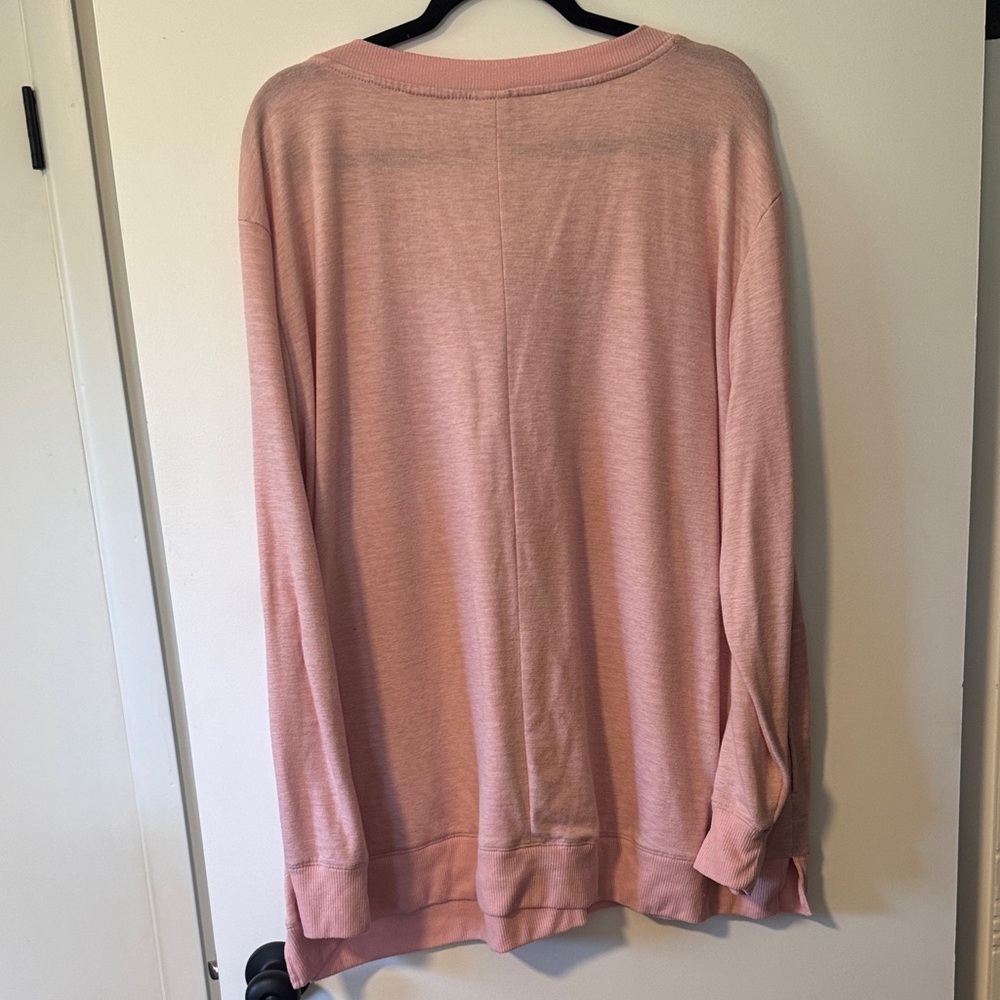 Pink V-Neck Sweater - Picture 4 of 5